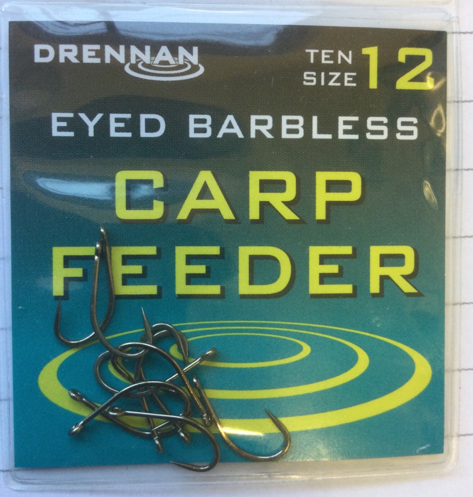 DRENNAN CARP FEEDER HOOKS  10 PER PACK - EYED BARBLESS FISHING HOOKS