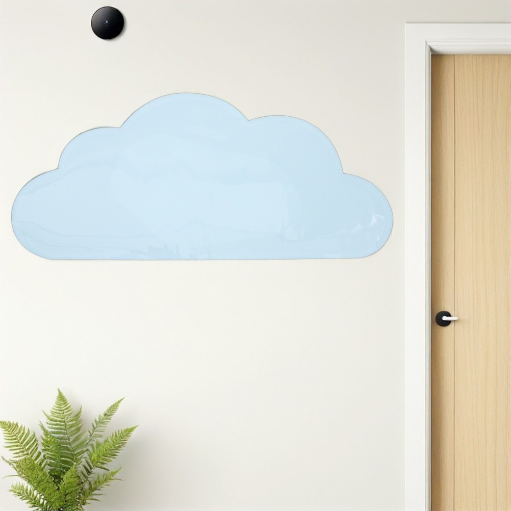 Reusable Sky Blue Whiteboard Decal with Adhesive Backing for Wall Organization