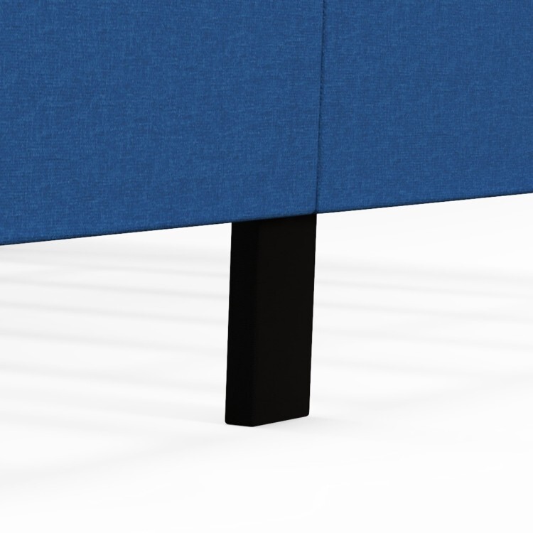 Queen Size Platform Bed Frame Upholstered With Button Tufted Wingback Headboard