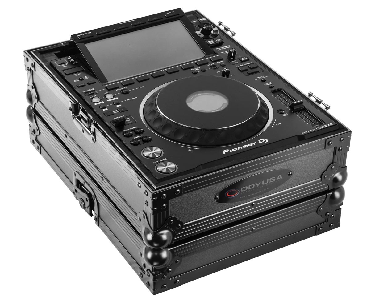 Odyssey FZ3000BL Pioneer CDJ3000 Flight Case in Black with Removable Back Panel