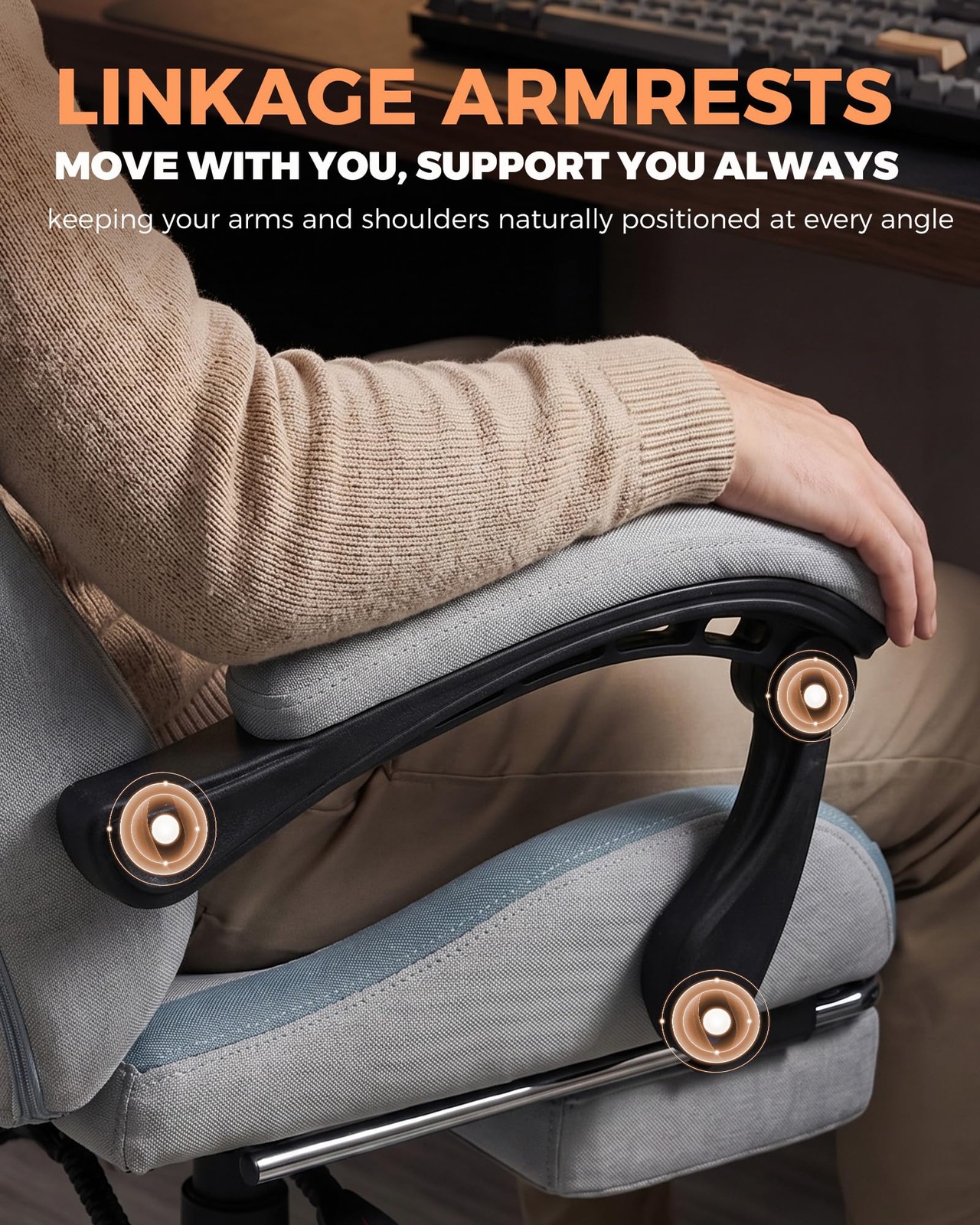 Gaming Chair with Foot Rest & Pocket Spring Cushion, Ergonomic High Back Comp...