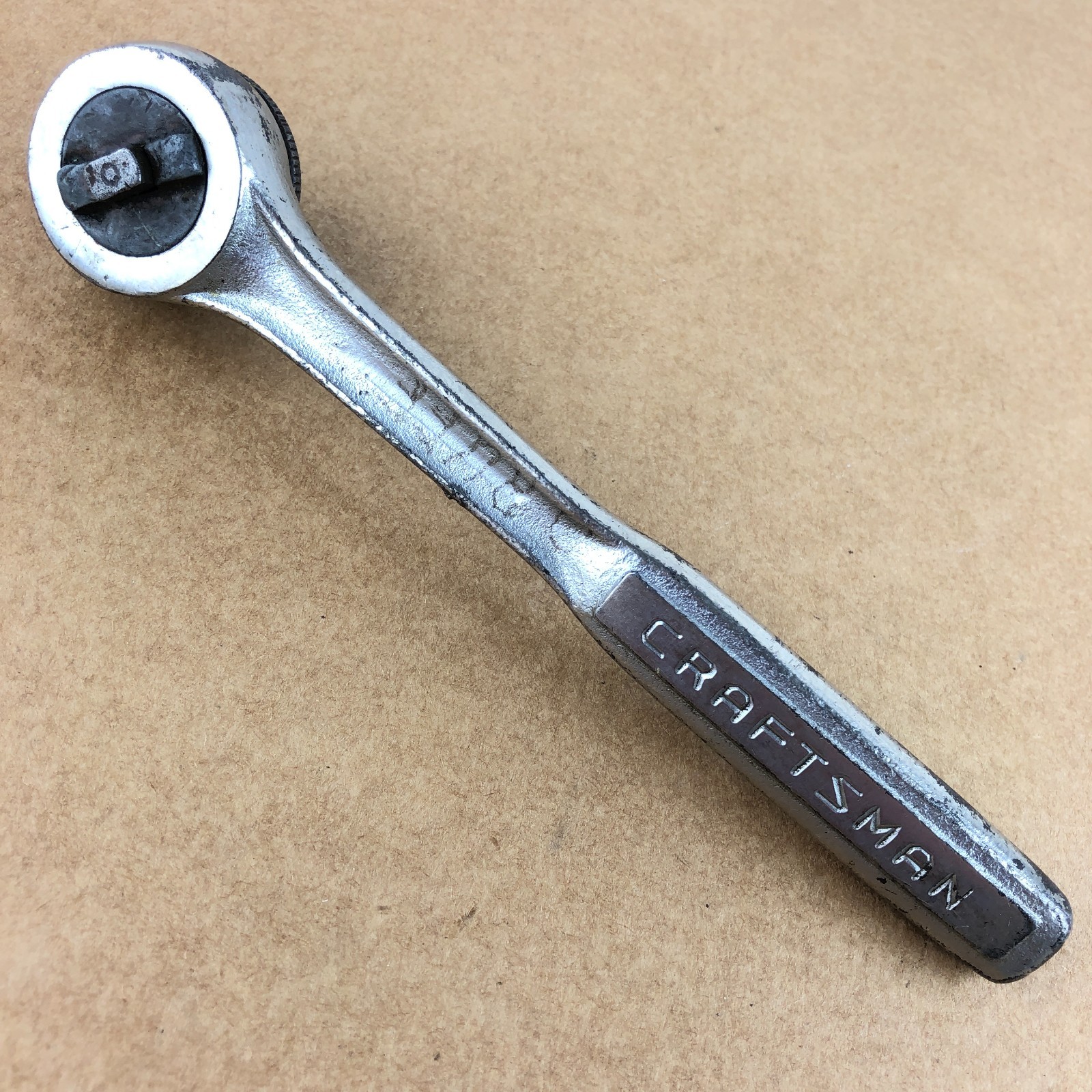 Craftsman 43788 Thumb Wheel Ratchet 3/8" Drive Vintage Fine Tooth Round Head USA