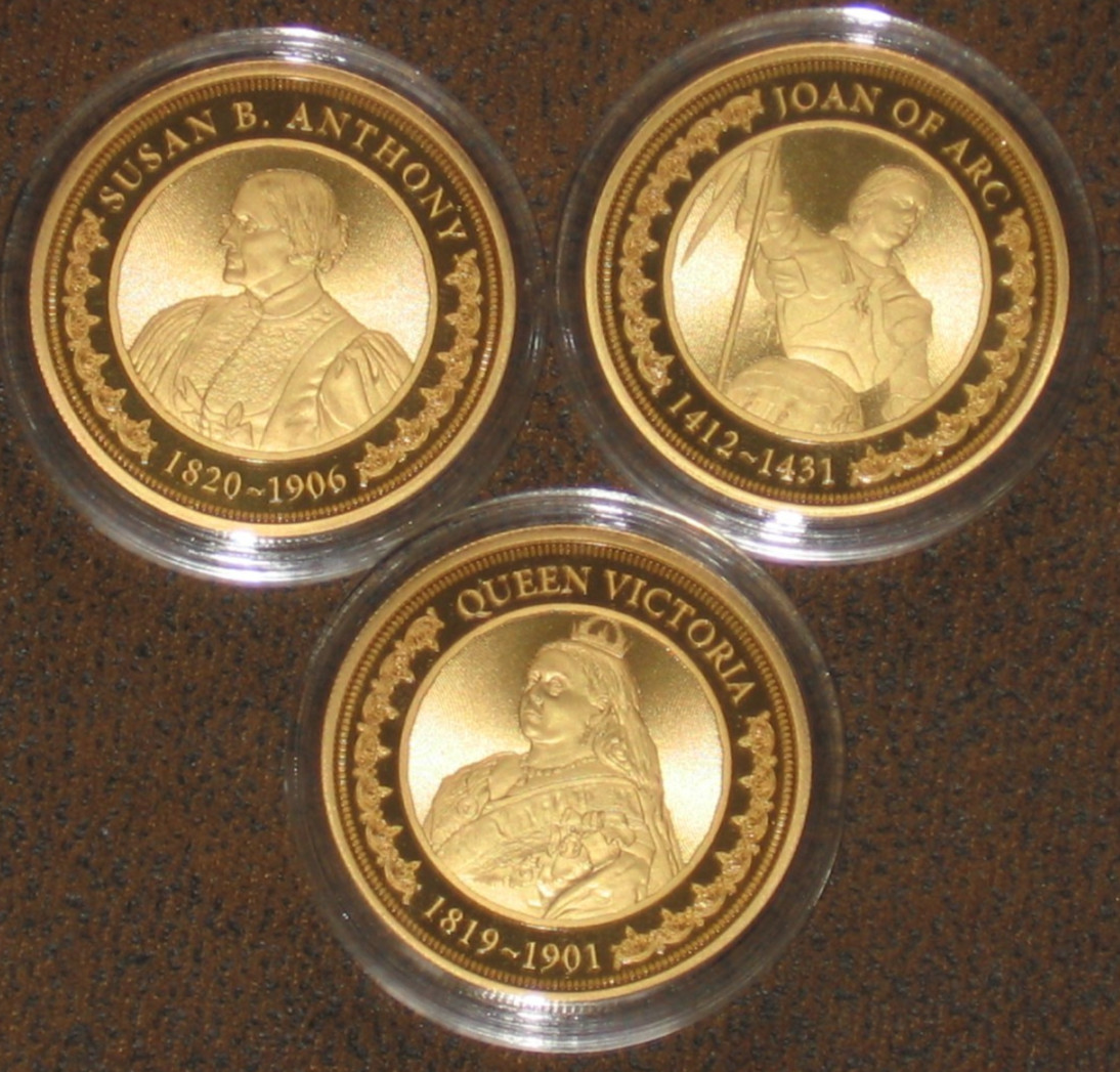 Bradford Exchange Historic Women of the world SBA Joan Of ARC Gold Plated Medal