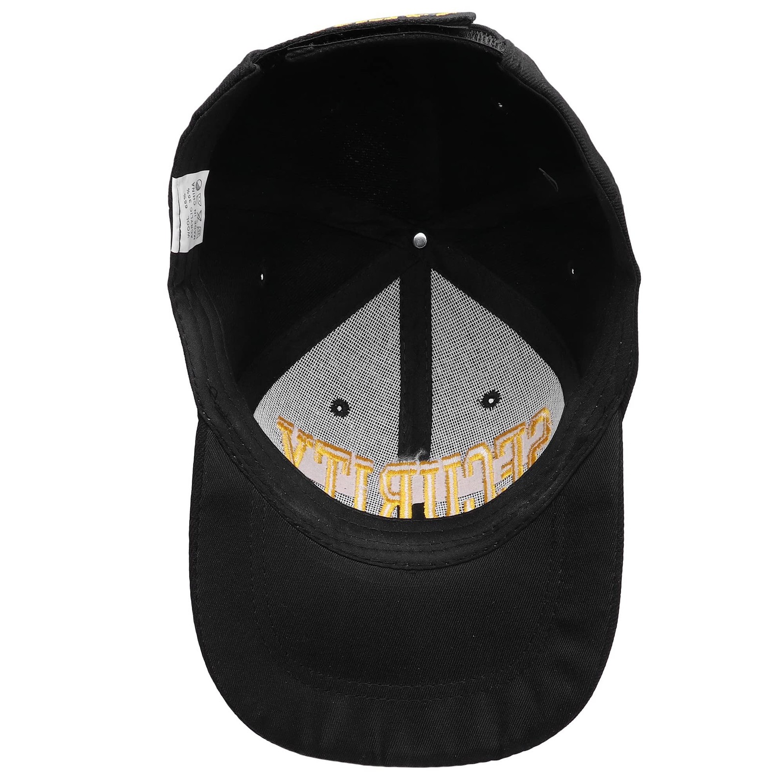 Wholesale 12-Pack Security Hat Baseball Cap - Gold or White Embroidery Securi...