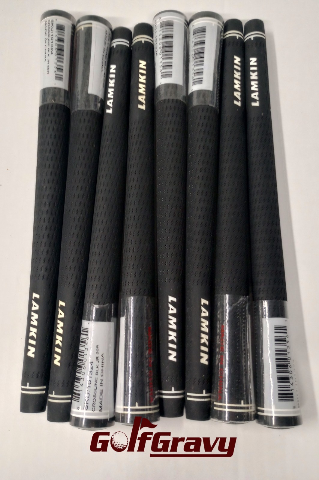 $3.49 SALE 8 *BRAND NEW* Lamkin Crossline Black Junior 50R Golf Grips - 101324