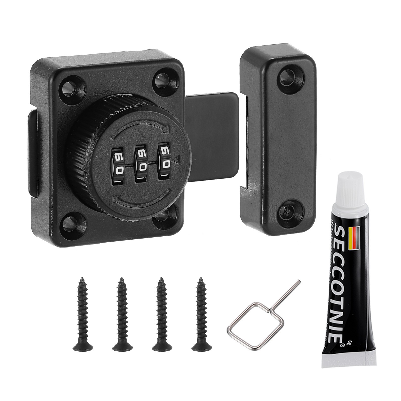 Cabinet Password Latch Combination Lock for One-Way Door Cabinet Black