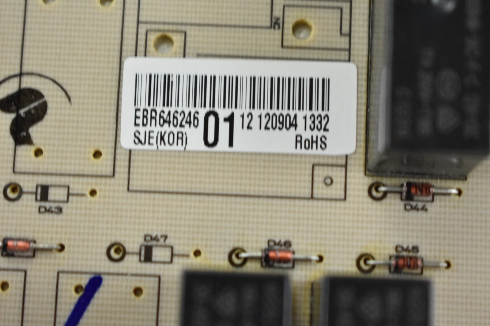 Genuine LG Range Oven, Relay Board # EBR64624601