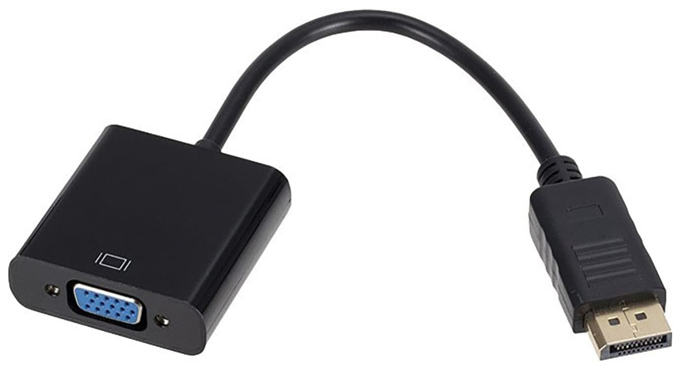 DP to VGA Adapter DisplayPort to VGA Adapter Gold-Plated Male to Female 1080P