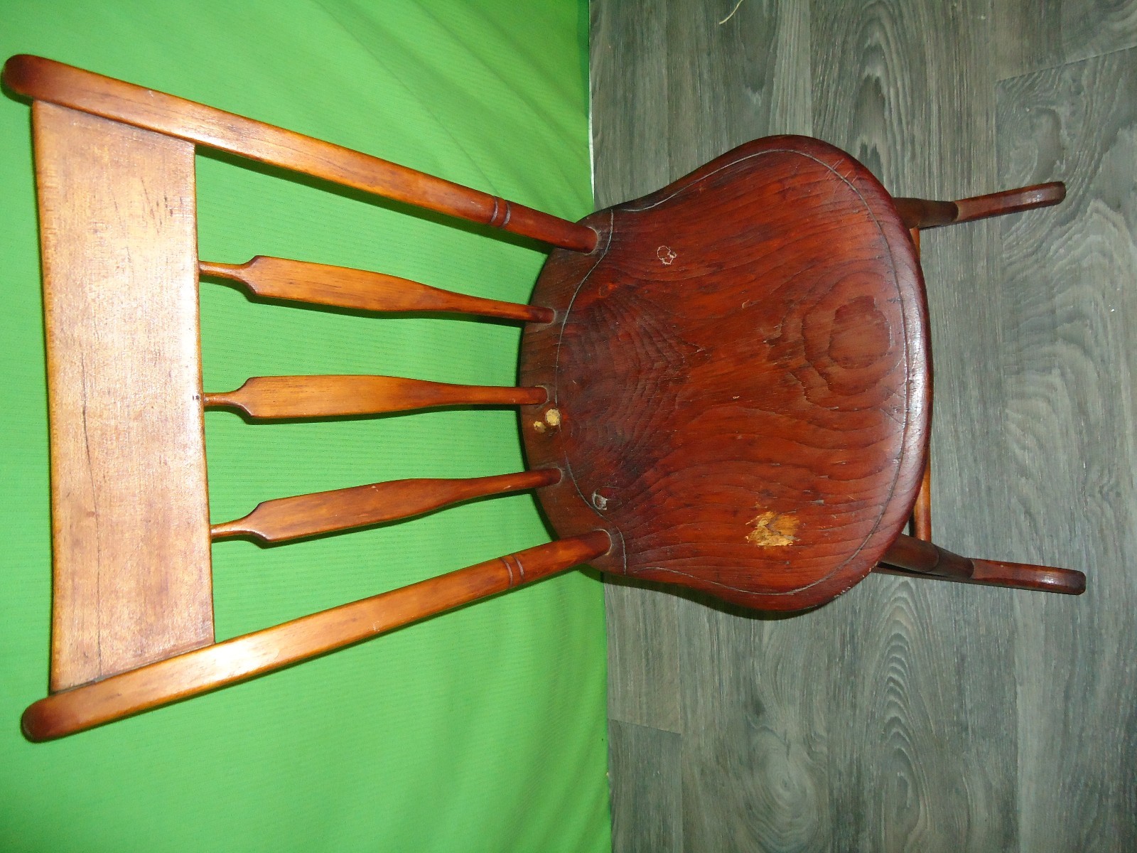 100% vintage childs kids rocking chair solid wood Warner Hill