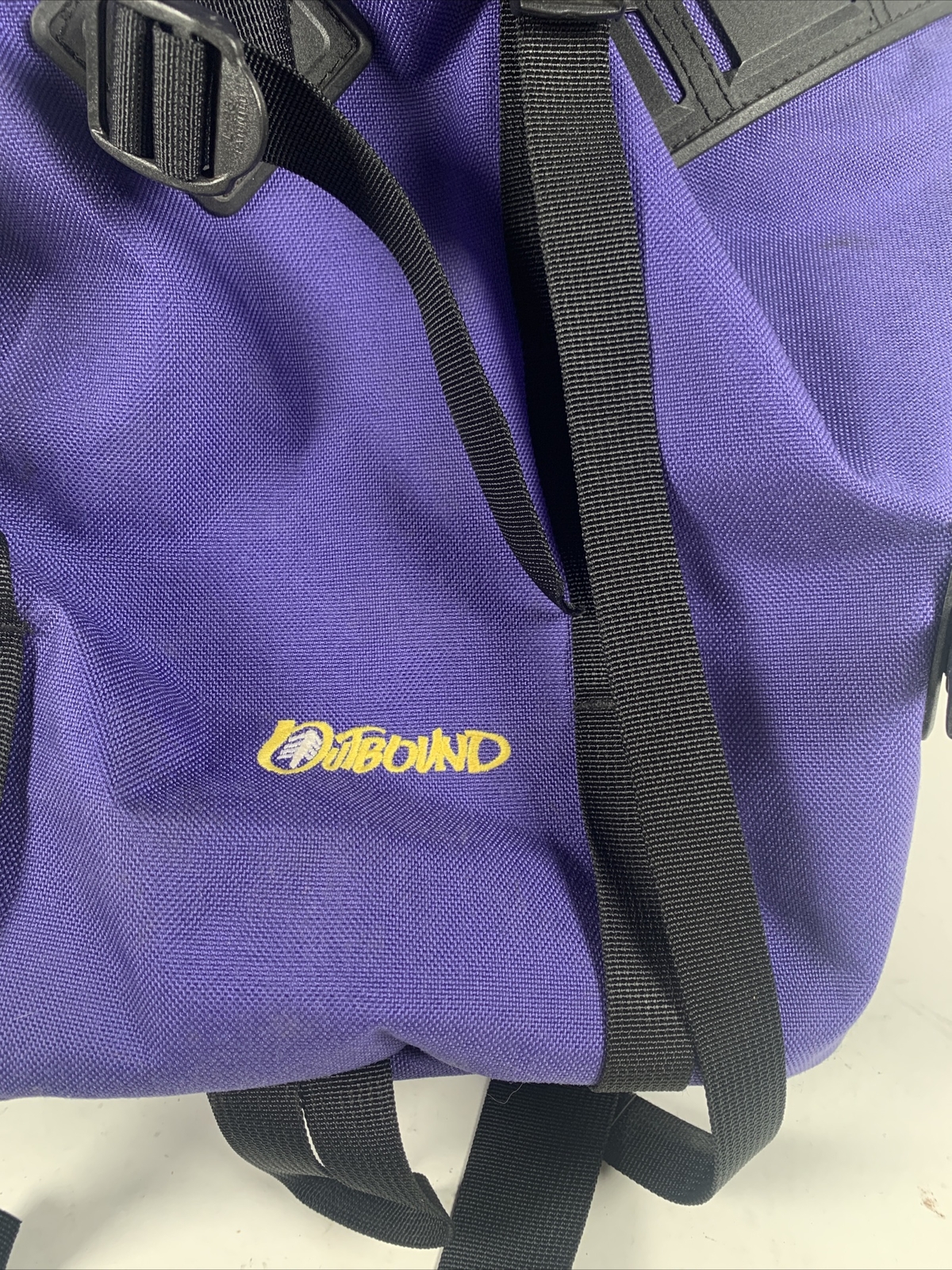 Outbound Hiking Backpack Large Bag Purple Black Straps Back Support