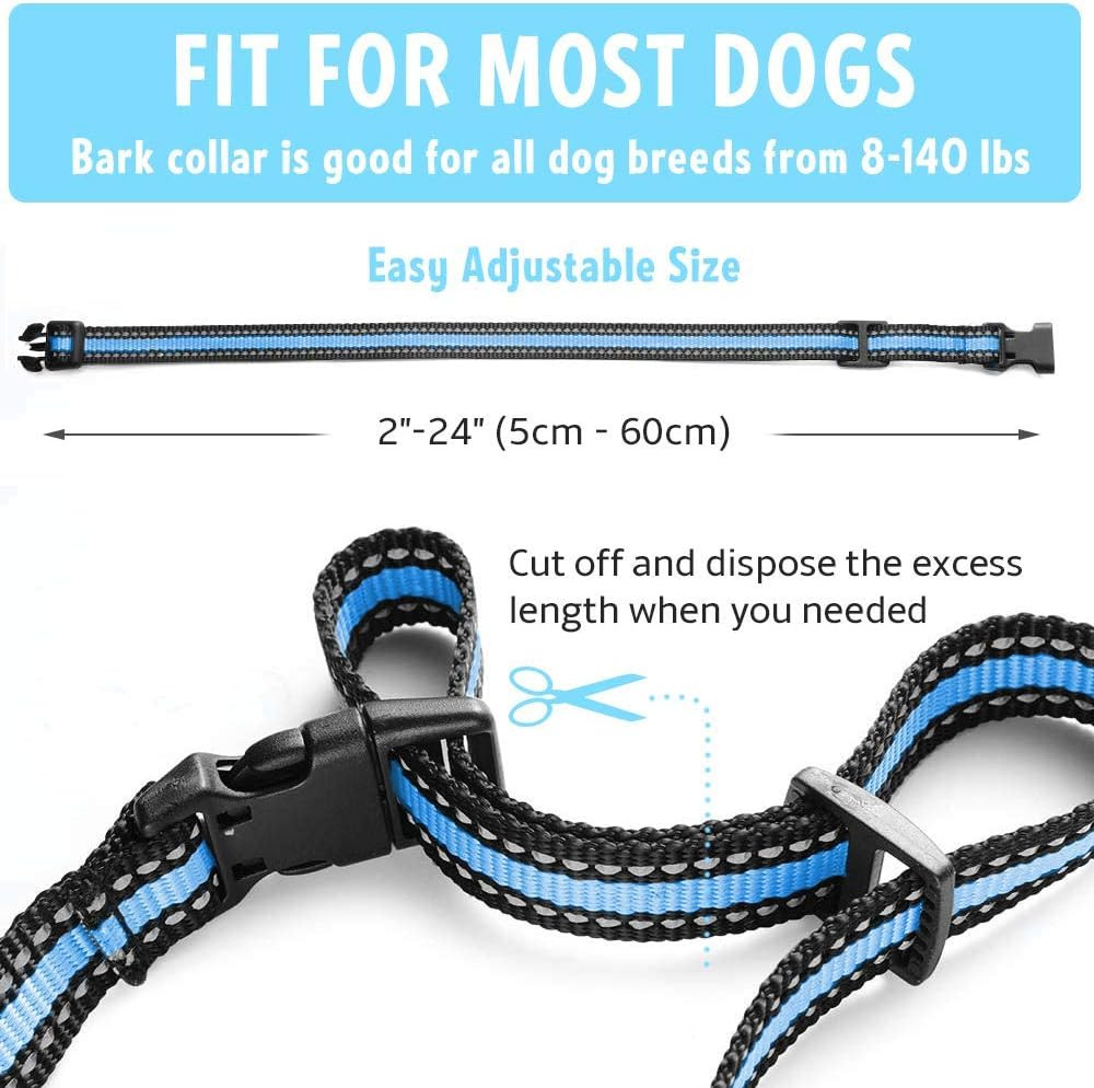 No Shock Bark Collar for Dogs Barking Control Humane Waterproof Training