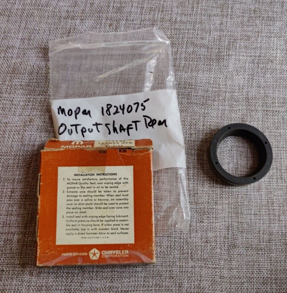 Vintage OEM Mopar Output Shaft Rear Seal # 1824075 / Fits 1959 Mopar