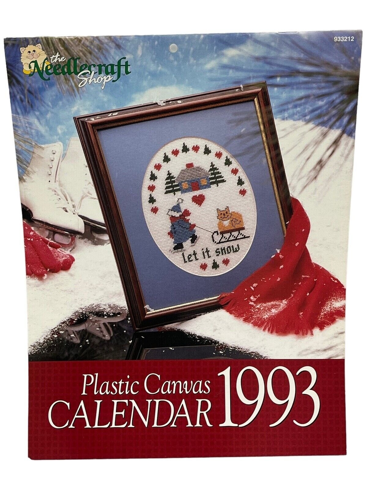 1993 Plastic Canvas Calendar Pattern Book 12 Patterns Themed For Each Month