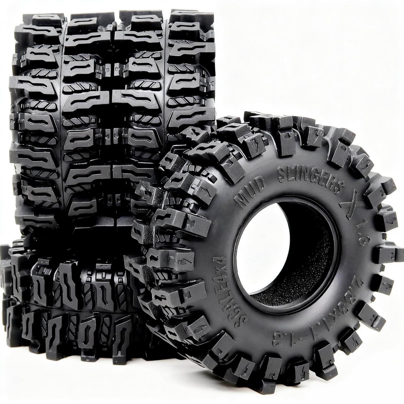 HOBBYSOUL RC 1.3 tires 72mm * 28mm Mud Slingers X Super Soft Sticky Tyres For...