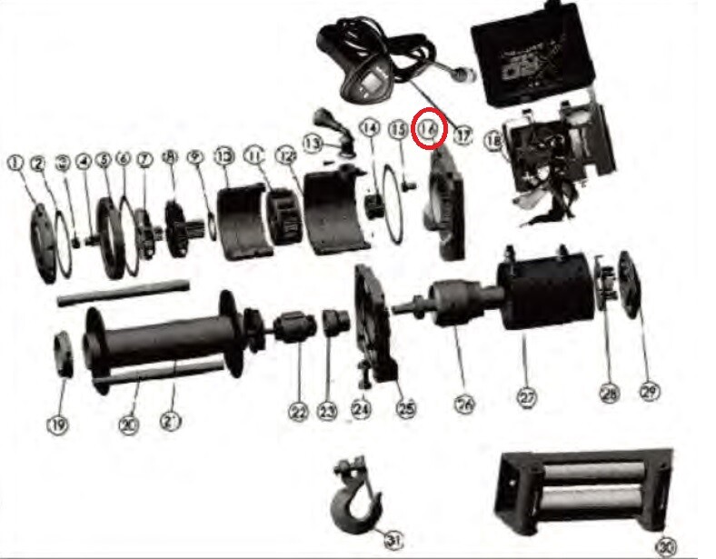 Smittybilt 97210-16 Gear Box Base For XRC10 Winch
