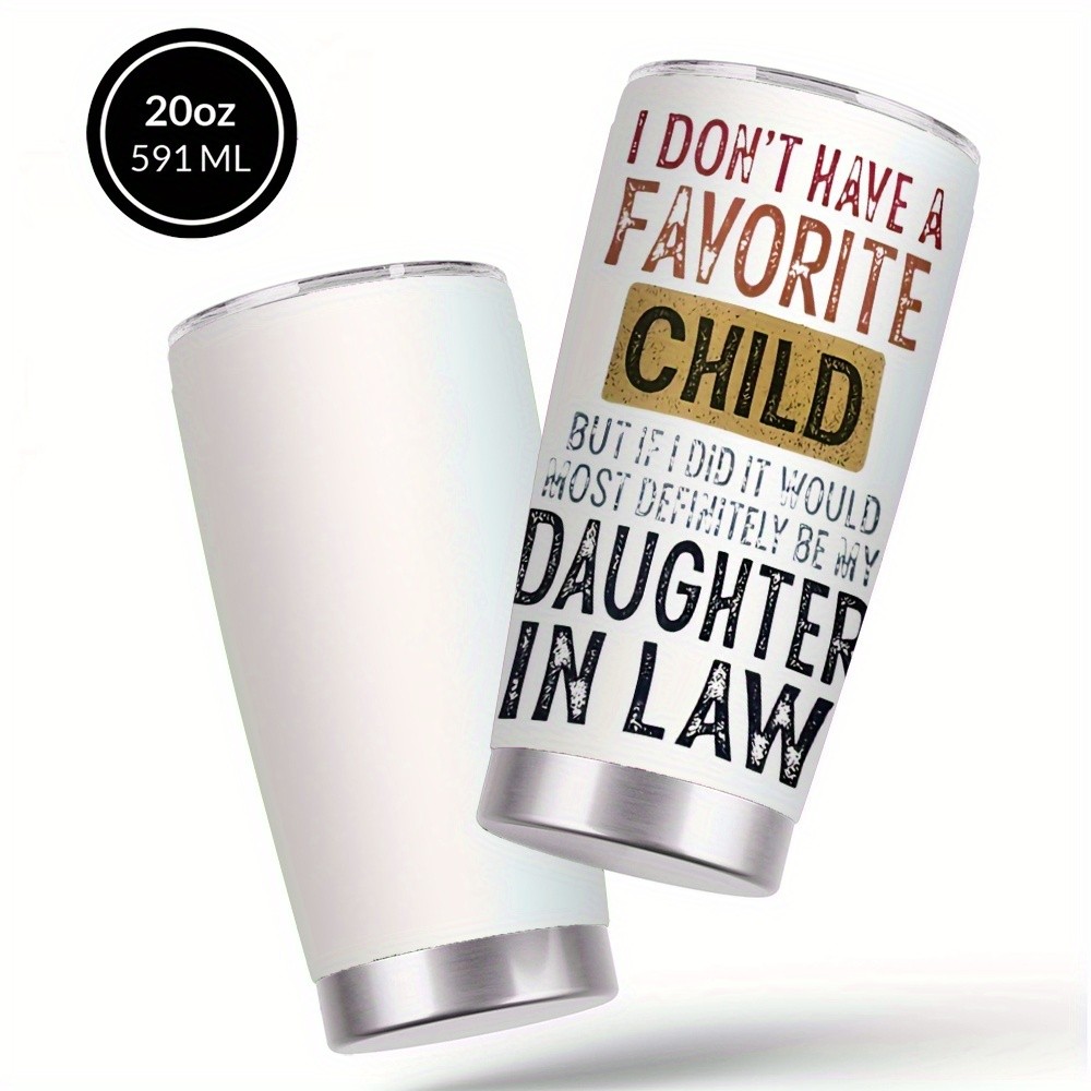 Humorous Text 20oz Stainless Steel Tumbler Happy Family Gift Insulated Mug
