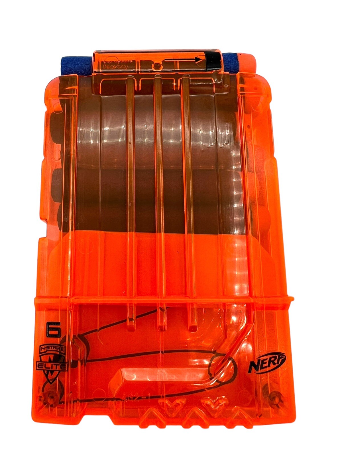 Nerf N-Strike 2-18, 2-6, and 1-Round Dart Gun Magazine Clips Lot of 5