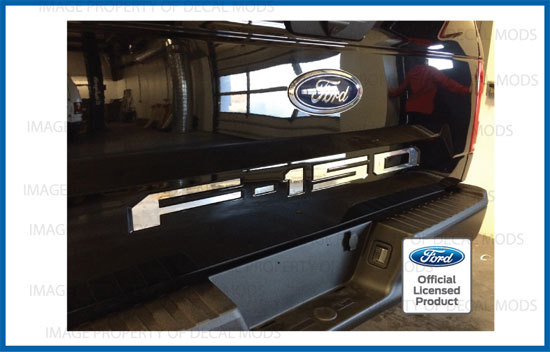 21 - 26 Ford F150 Tailgate Inserts Decals Letters Indent Stickers COLOR : CHROME