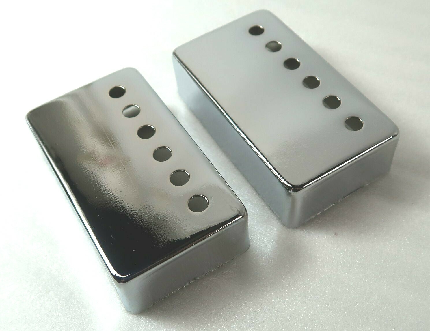 Humbucker Covers CHROME Set Pair of Two Vintage Style 50mm BLEMISHED