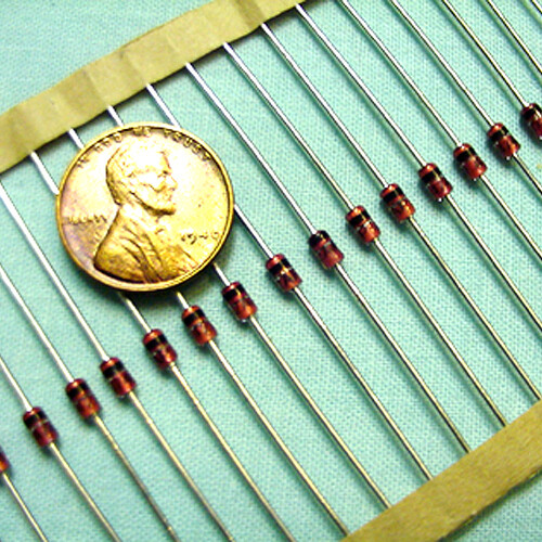 (5) 12 Volt ± 5% 1 Watt ZENER Diode 1N4742A "Ammo Tape", -65° to +200° C