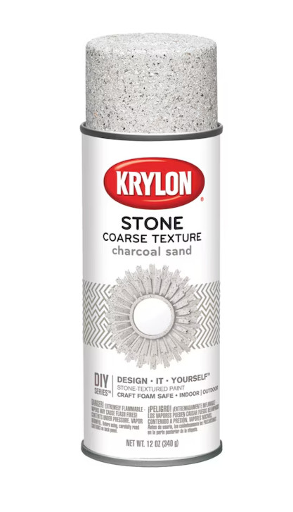 Krylon 18202 Stone Coarse Textured Finish  - Charcoal Sand - 12 oz.