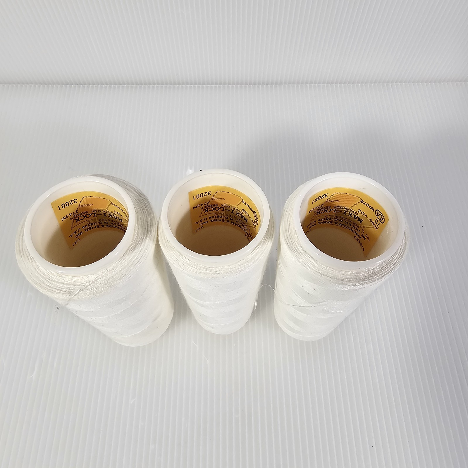 3 Maxilock Serger Thread White Spools Polyester Overlock Sewing