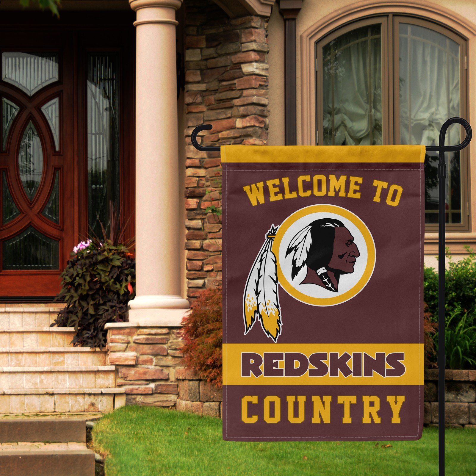 Washington Redskins Football Team Welcome Garden Flag 12x18" Double Sided Banner