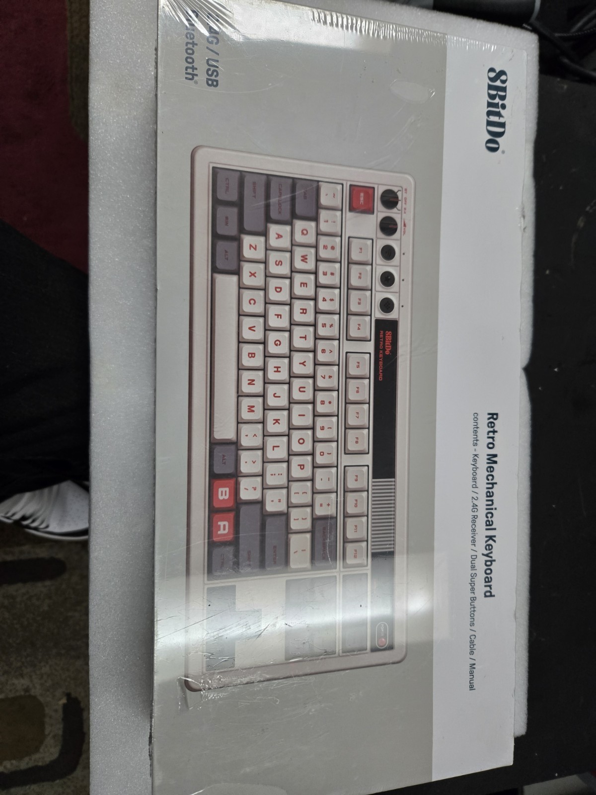 8Bitdo Retro Mechanical Programmable Keyboard 2.4G/USB Bluetooth New