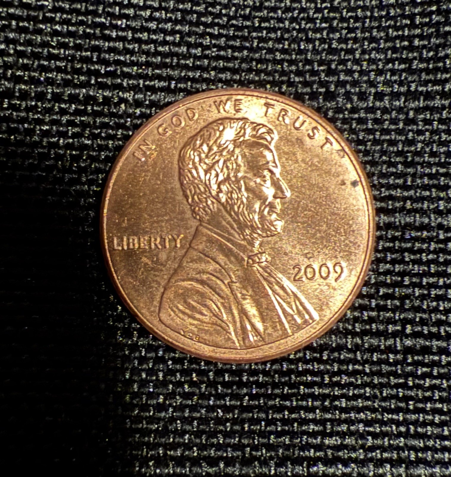 2009 lincoln log cabin penny no mint mark