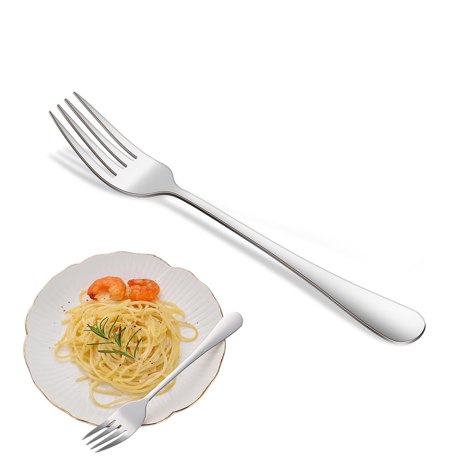 8-Piece 6.7 Inch Salad Forks Set,Durable Dishwasher Safe Stainless Steel