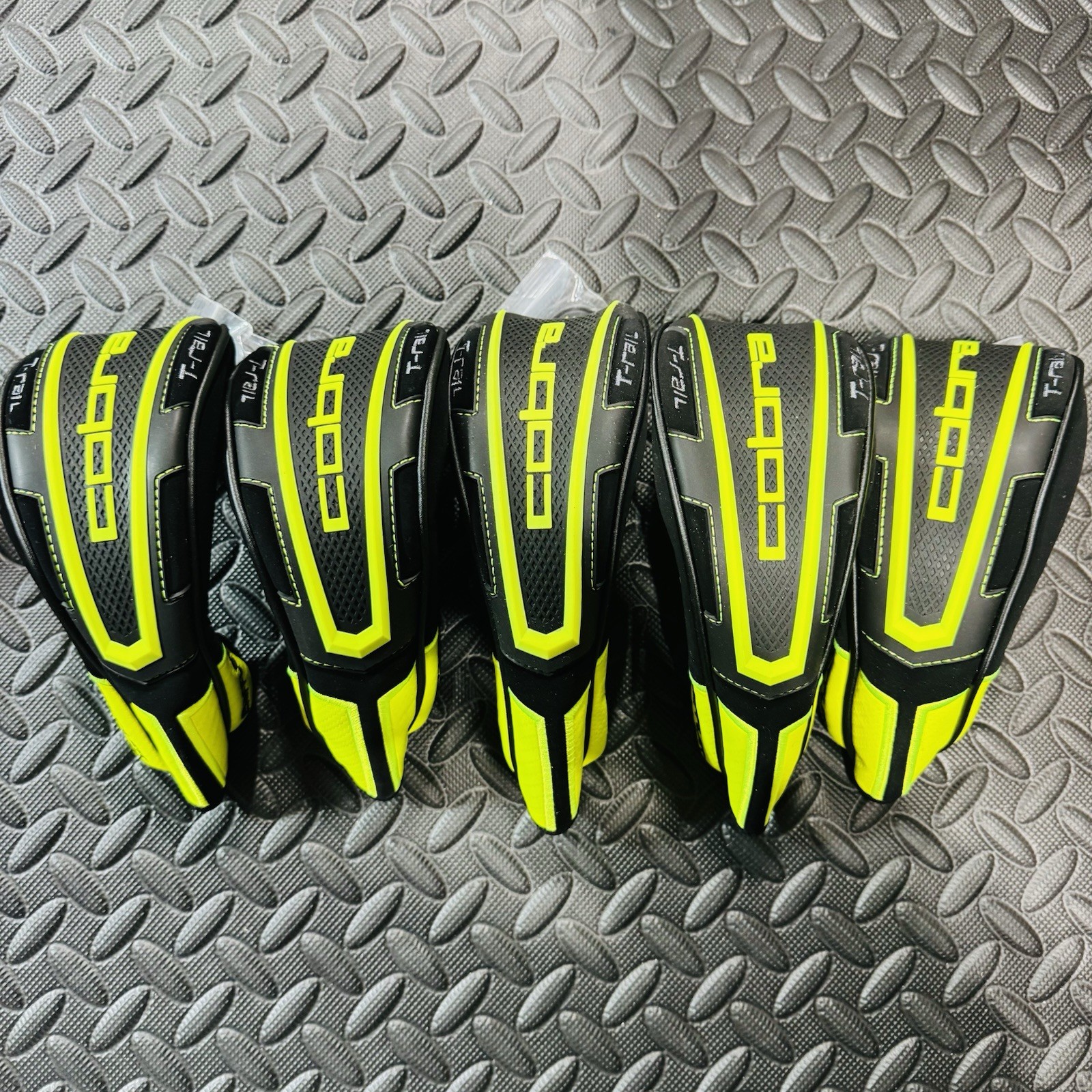 NEW Cobra Baffler T-Rail Green /Yellow Hybrid Rescue Headcover + Adjustable Tags