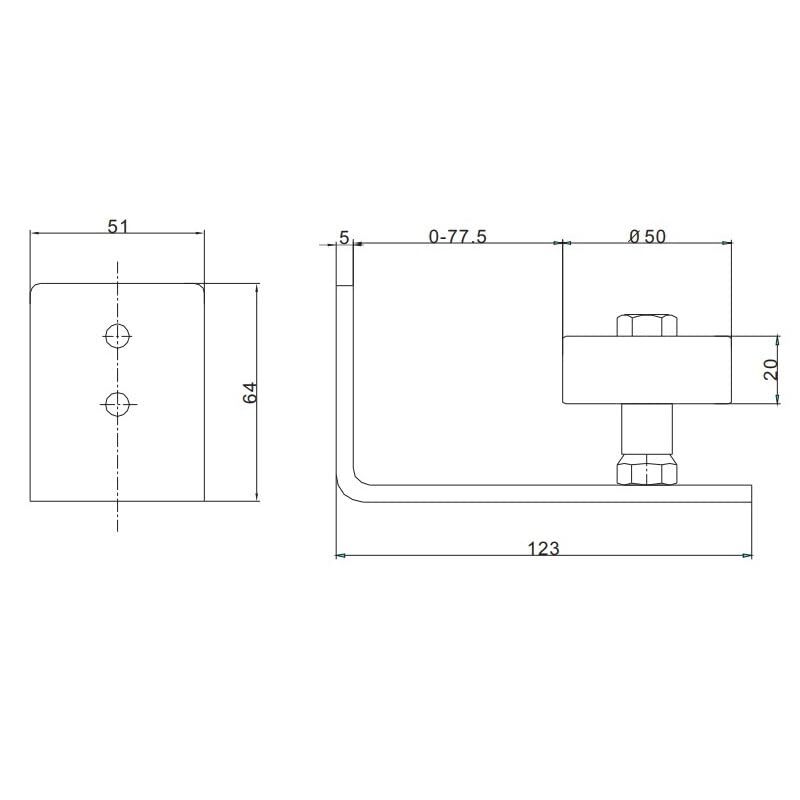 Floor Guide Wall/Door Bottom Sliding Door Floor Guide Barn Doors Black