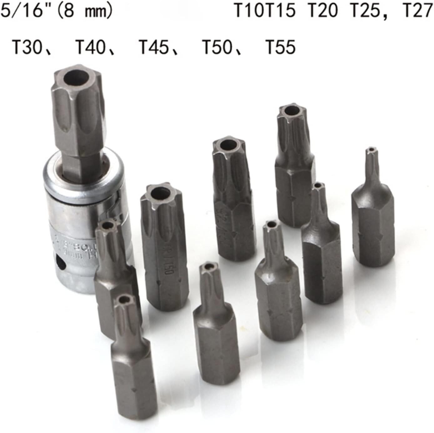 34 Pcs Drive Male Female Torx Star Bit Socket E-socket Set Handheld Tool + Case