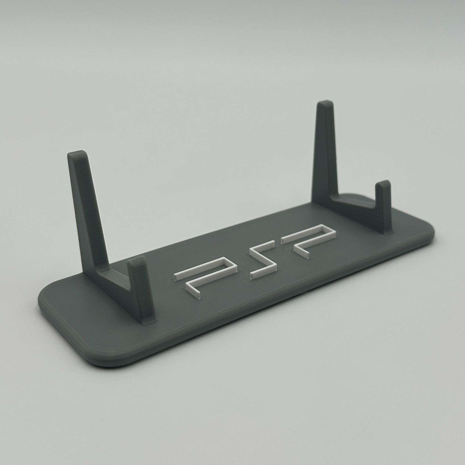 Sony PSP Console Display Stand Dock Gray 3D Printed Holder Gaming Shelf