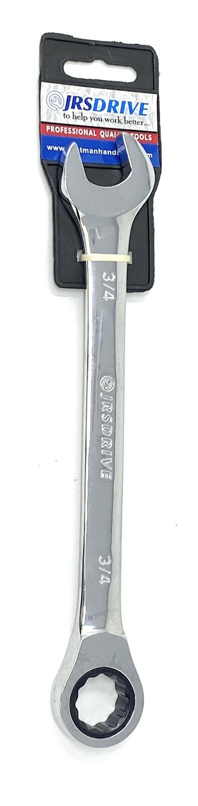 JRSDRIVE Ratcheting Combination Wrench 1pc SAE 3/4" CRV Chrome Mirror Finish