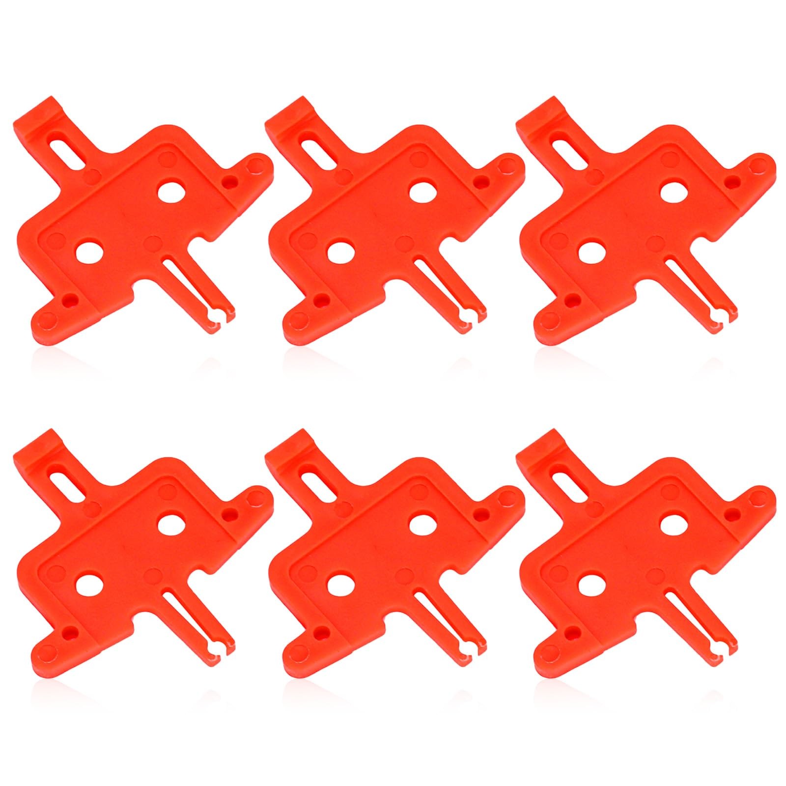 Xelsluthe Bike Disc Brake Spacer, 6PCS Mountain Pads Orange
