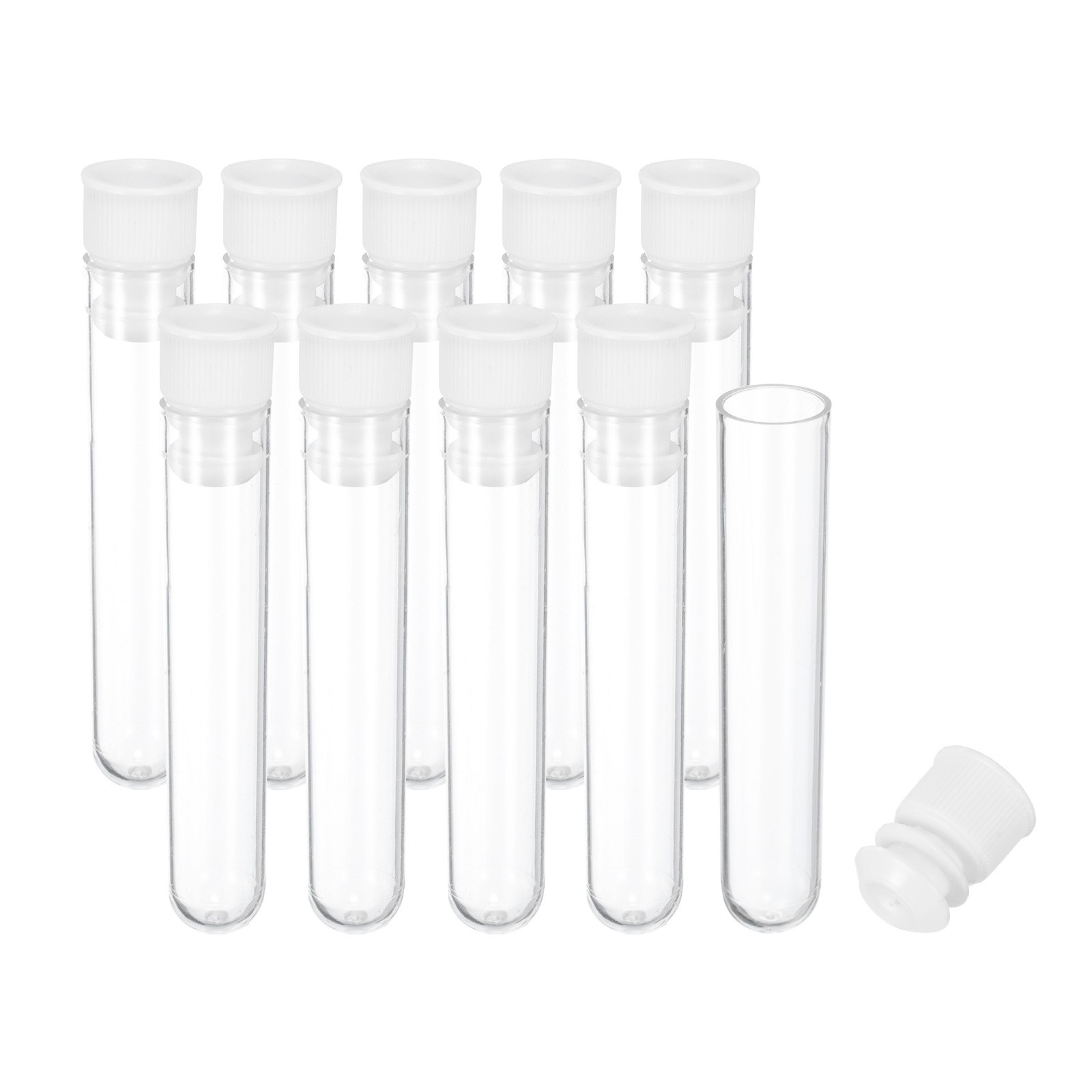 2.4" Length Plastic Sewing Needle Storage Holder, 10 Pcs Pin Tube White