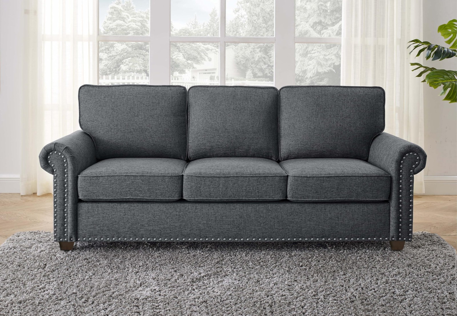 2 Inches Furniture Feet for Couch Sofa Set of 4 Furniture Legs Square Wood Le...