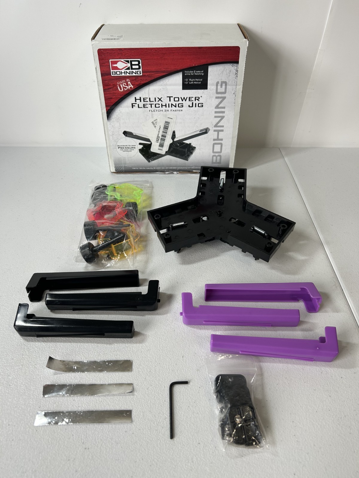 Bohning Helix Tower Fletching Jig # 12962 Arrow Blazer Up to 2.25" Long Vanes