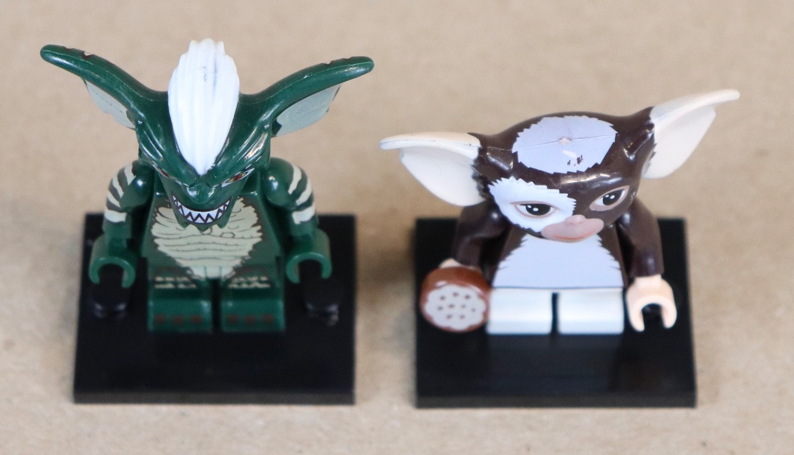 Gremlins Gizmo and Stripe Custom Pad Printed Minifigures