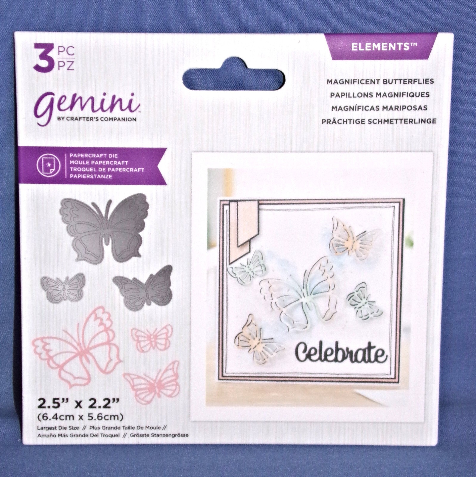 Gemini Magnificent Butterflies Elements 3pc Set All New by Crafters Companion