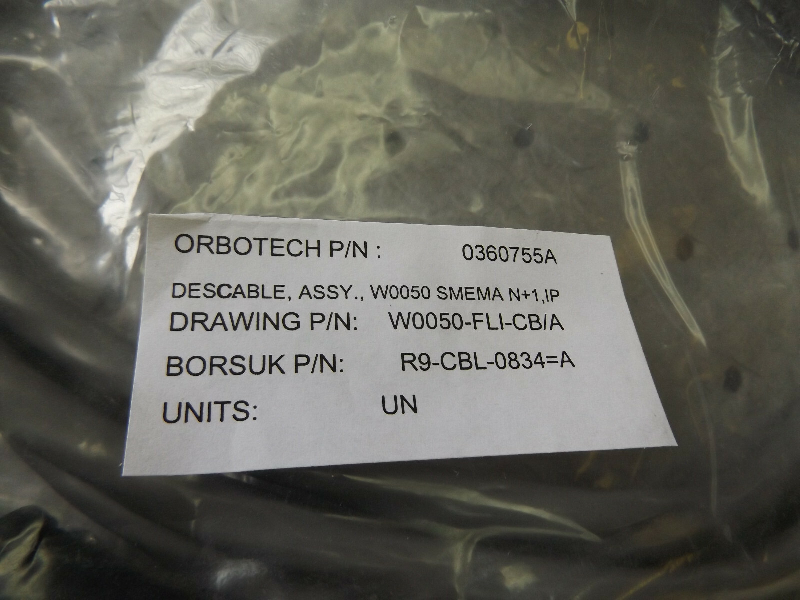 WHOLESALE LIQUIDATION ORBOTECH W0050-FLI-CB/A CABLE NOS