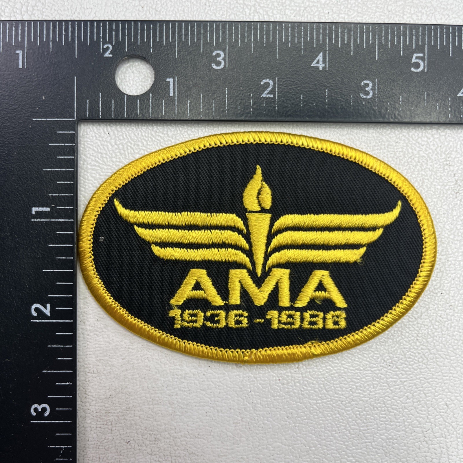 Vtg 1936-1986 (50 YEARS) AMA Academy Of Model Aeronautics Patch (Airplane) S99S