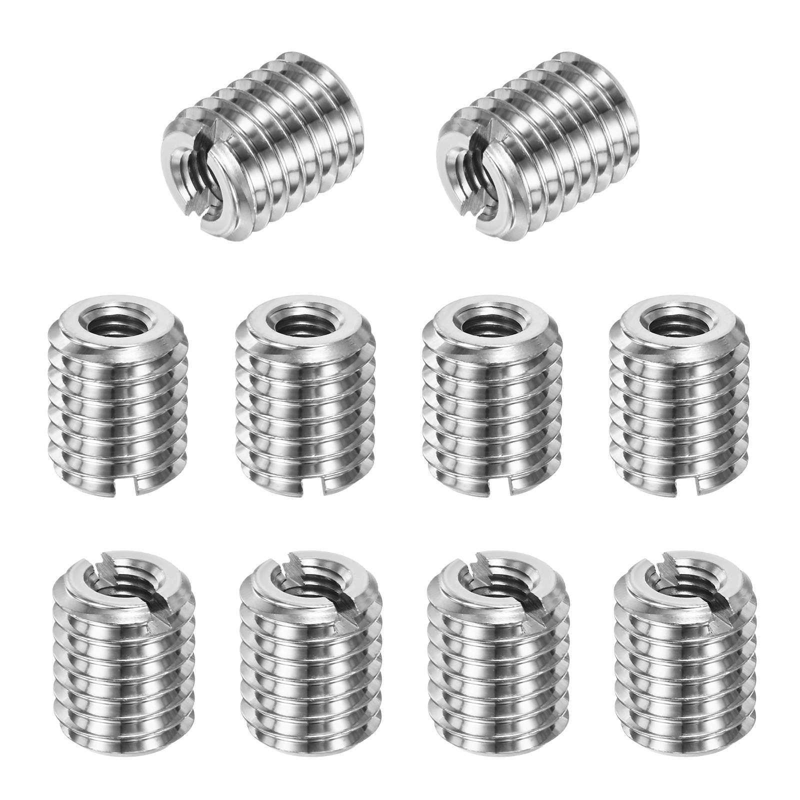 10-Pcs Thread Adapters Sleeve Reducing Nut M10x1.5 Male to M5x0.8 Female 12mmH
