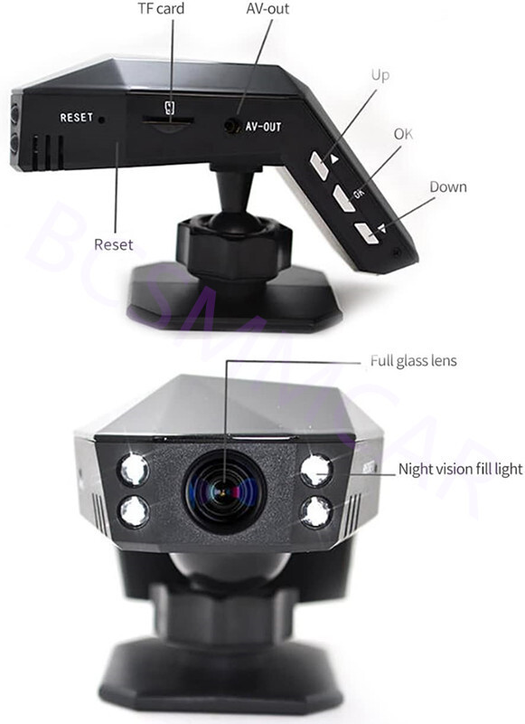 2in Car DVR Dash Cam G-Sensor Night Vision Dashcam Front Camera Video Recorder