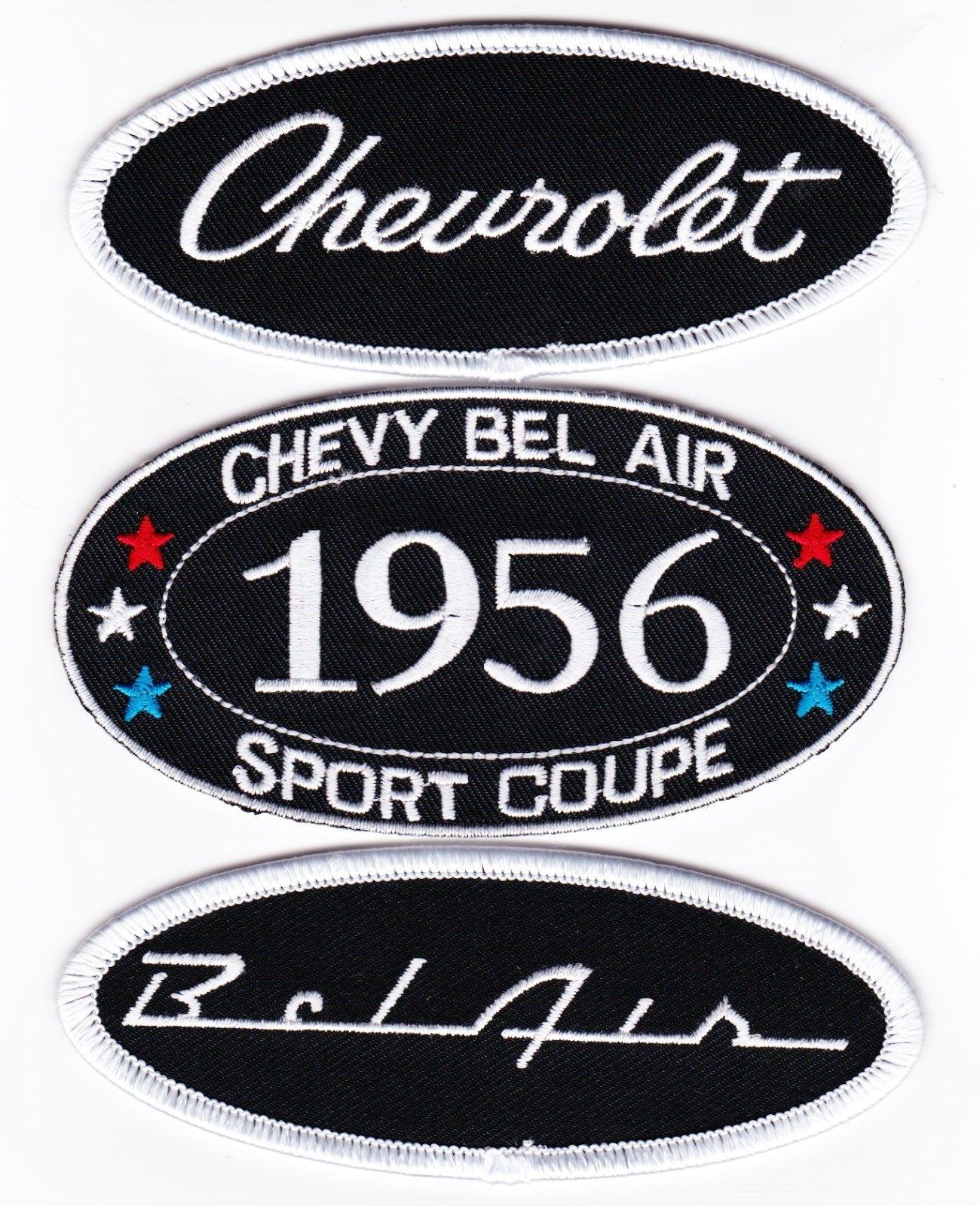 1956 CHEVY BEL AIR SEW/IRON ON PATCH BADGE EMBLEM EMBROIDERED SPORT COUPE CAR