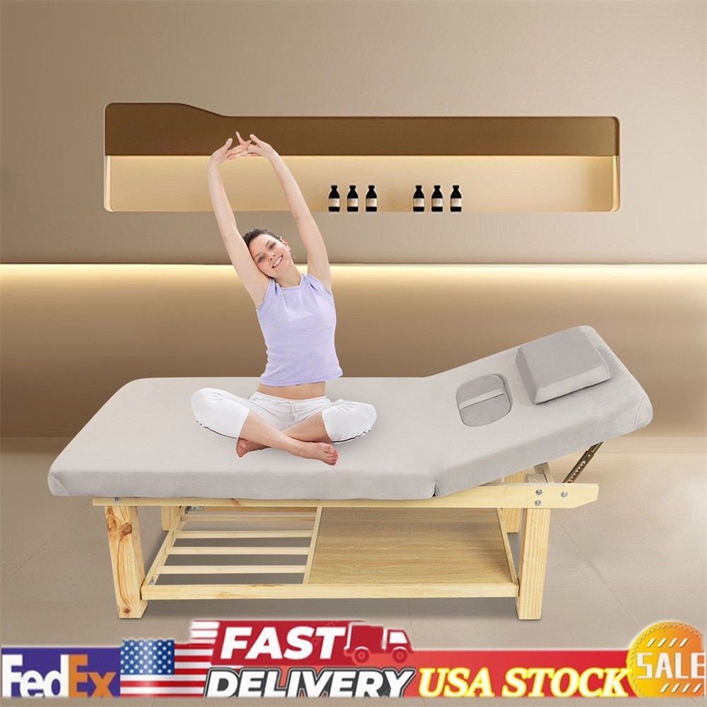 0-45° Adjustment Massage Bed Wide Physical Therapy Bed Beauty Salon Facial Bed