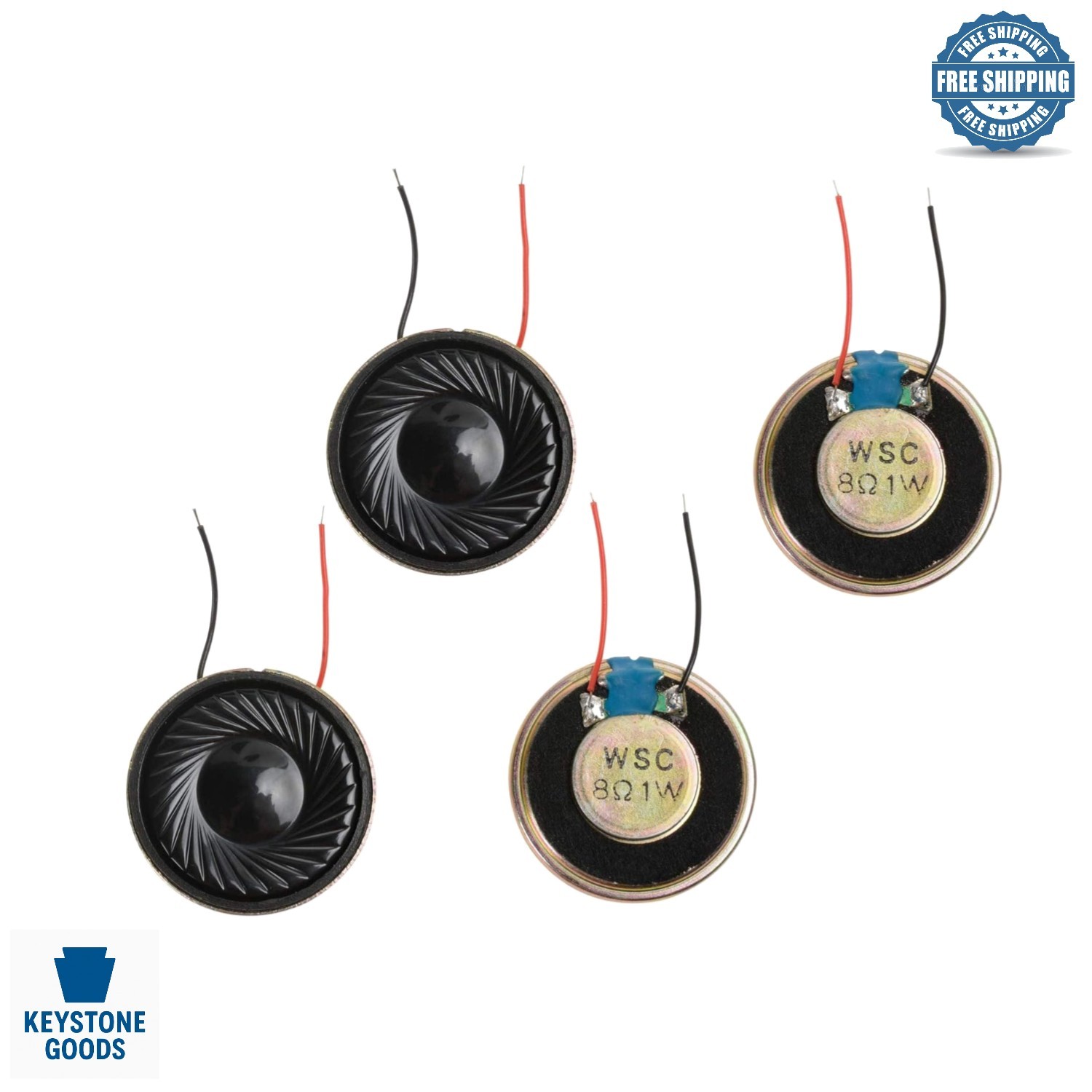 4-Pack 1W 8Ω Internal Micro Speakers 2800Hz for Laptops & Devices