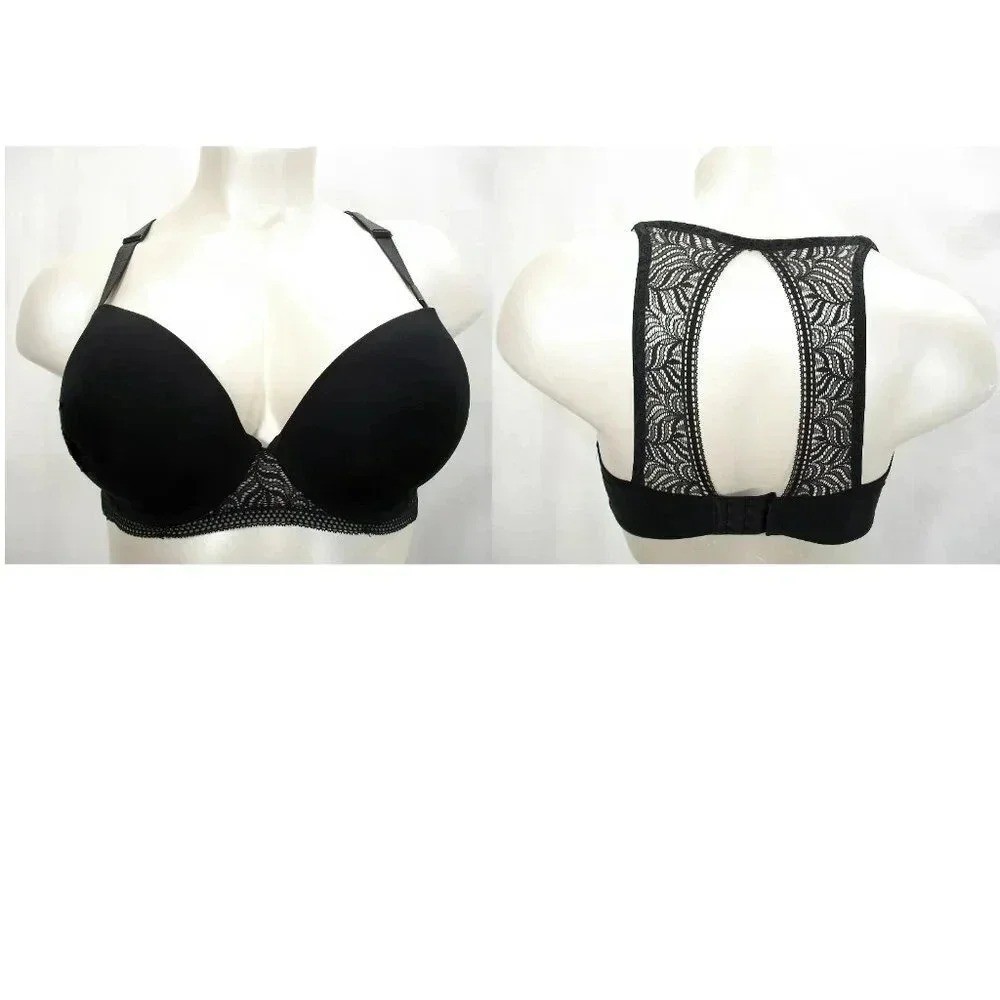 38D Paramour 115011 Felina Carolina Seamless Bra Black NWT
