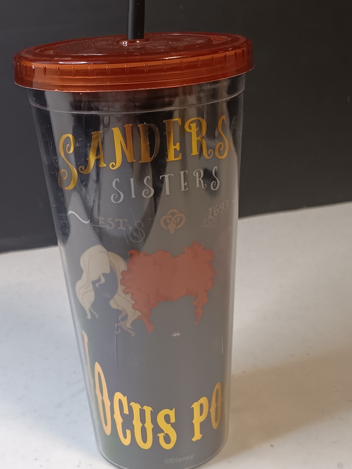 Halloween Disney Hocus Pocus Sanderson Sisters 20 oz Travel Tumbler w/Straw